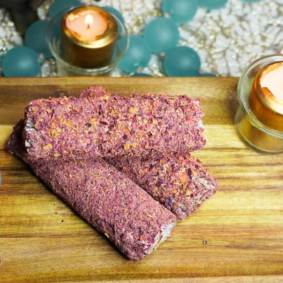 2 Organic Wild Harvested Rose And White Sage Smudge Sticks - Picture 1 of 3